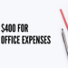 Government of Canada to allow up to $400 for home office expenses
